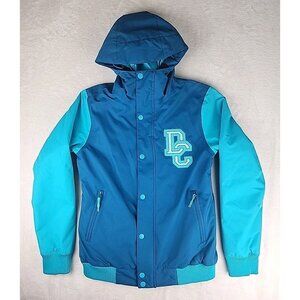 DC Shoes Snowboarding Varsity Jacket Womens L 10K‎ Waterproof Winter Teal/Blue